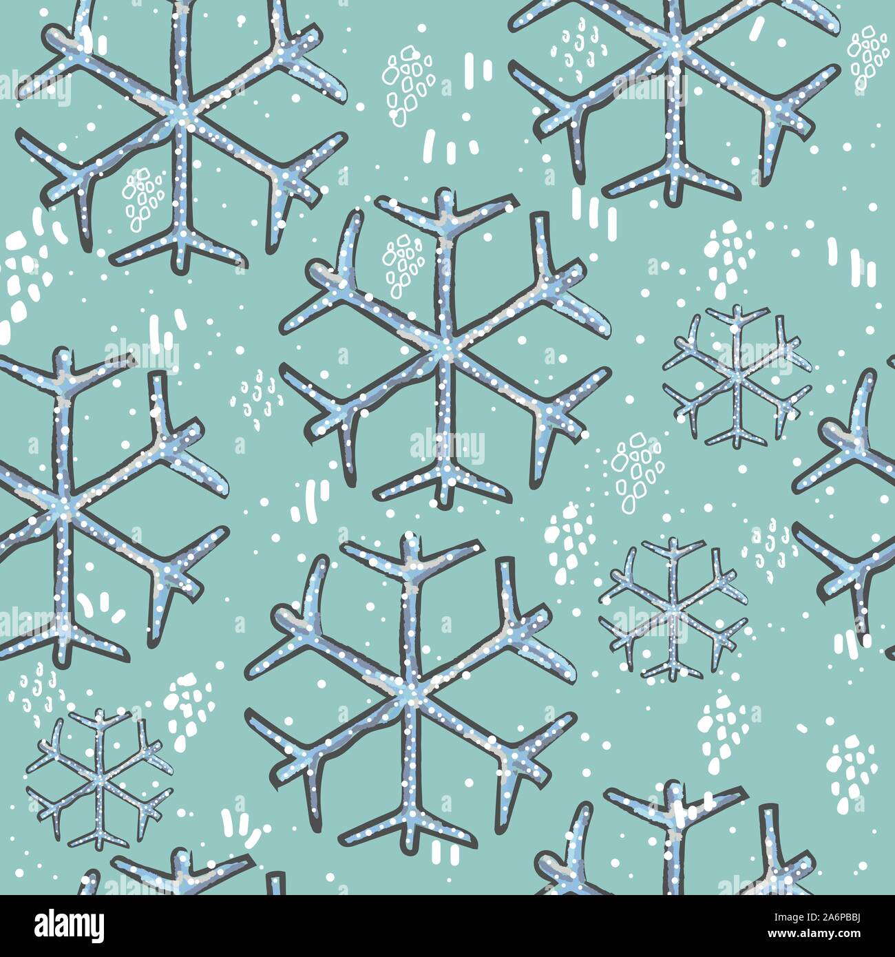 Seamless Winter Pattern. Merry Christmas Texture. Vector Illustration ...