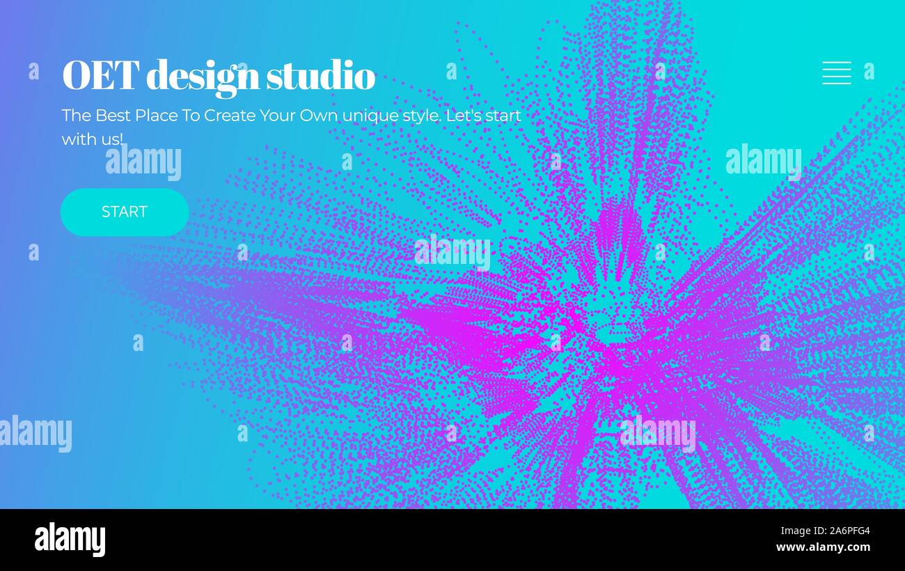 Abstract Vector Colorful Gradient Landing Page Template Stock Vector