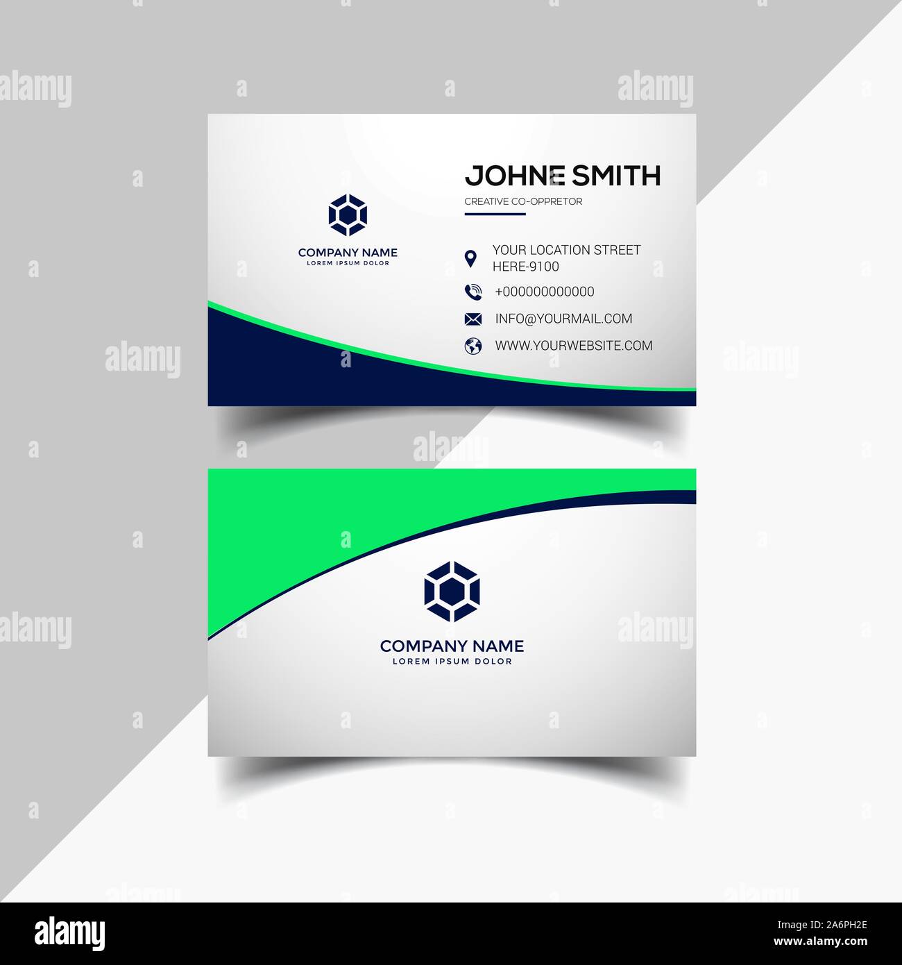 Modern Creative and Clean Business Card Template Stock Vector