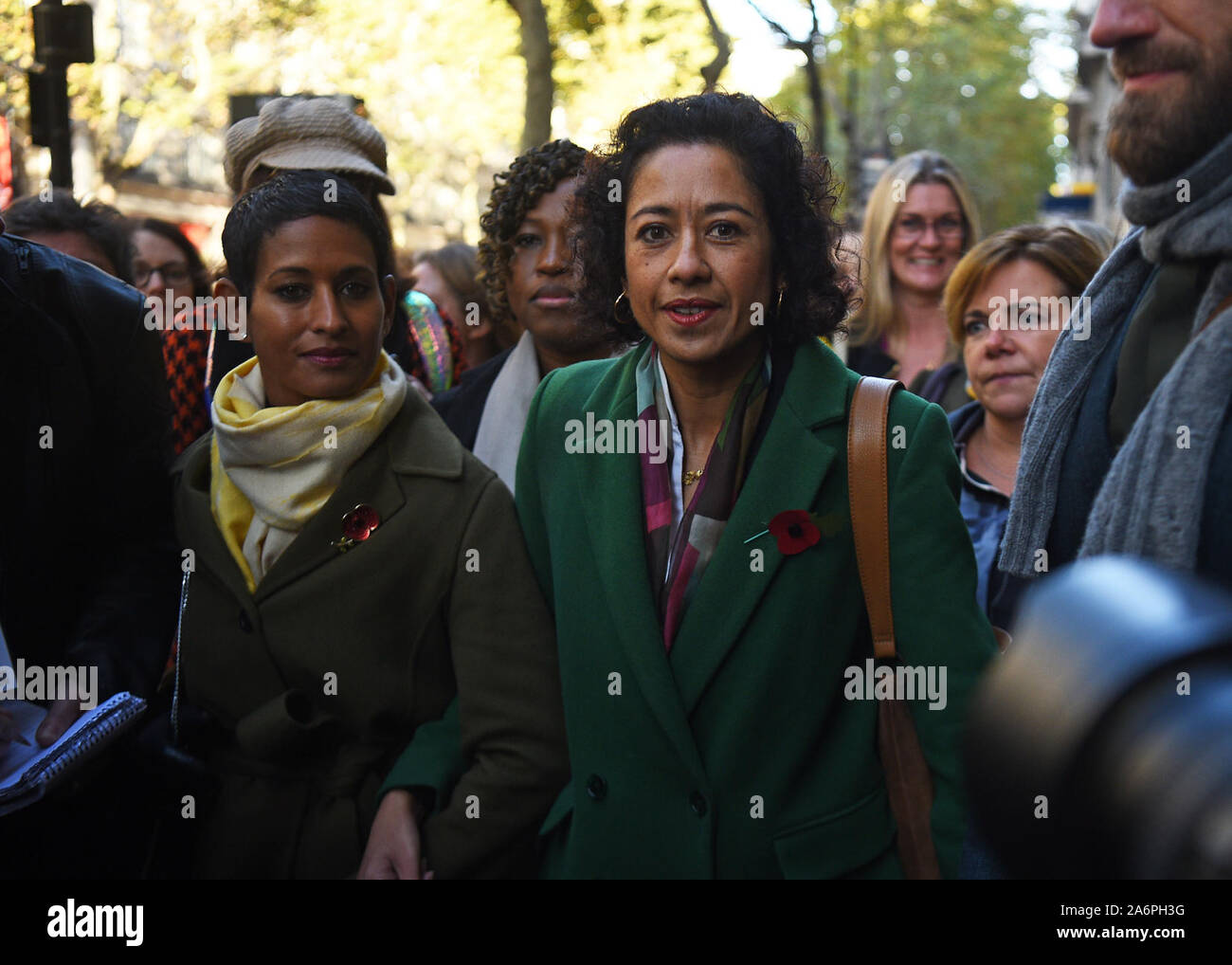 Journalist, writer and broadcaster Samira Ahmed (right) and Naga ...