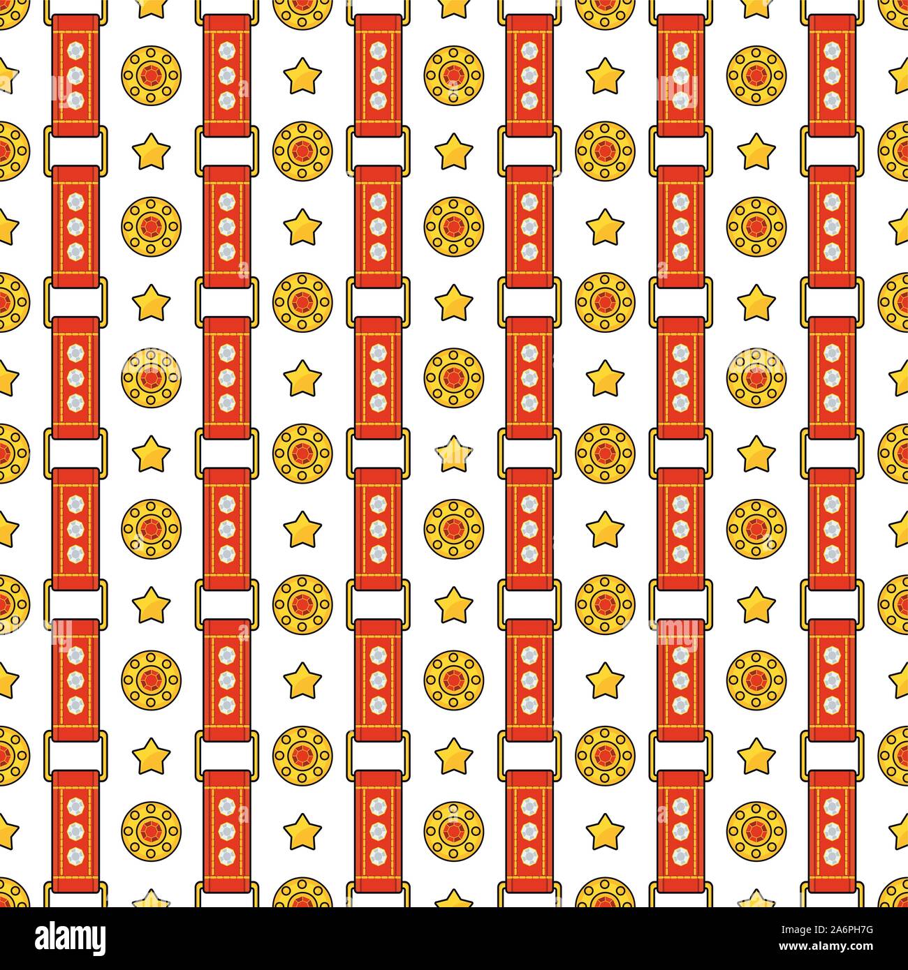 Seamless vector fashion pattern with thin red straps Stock Vector