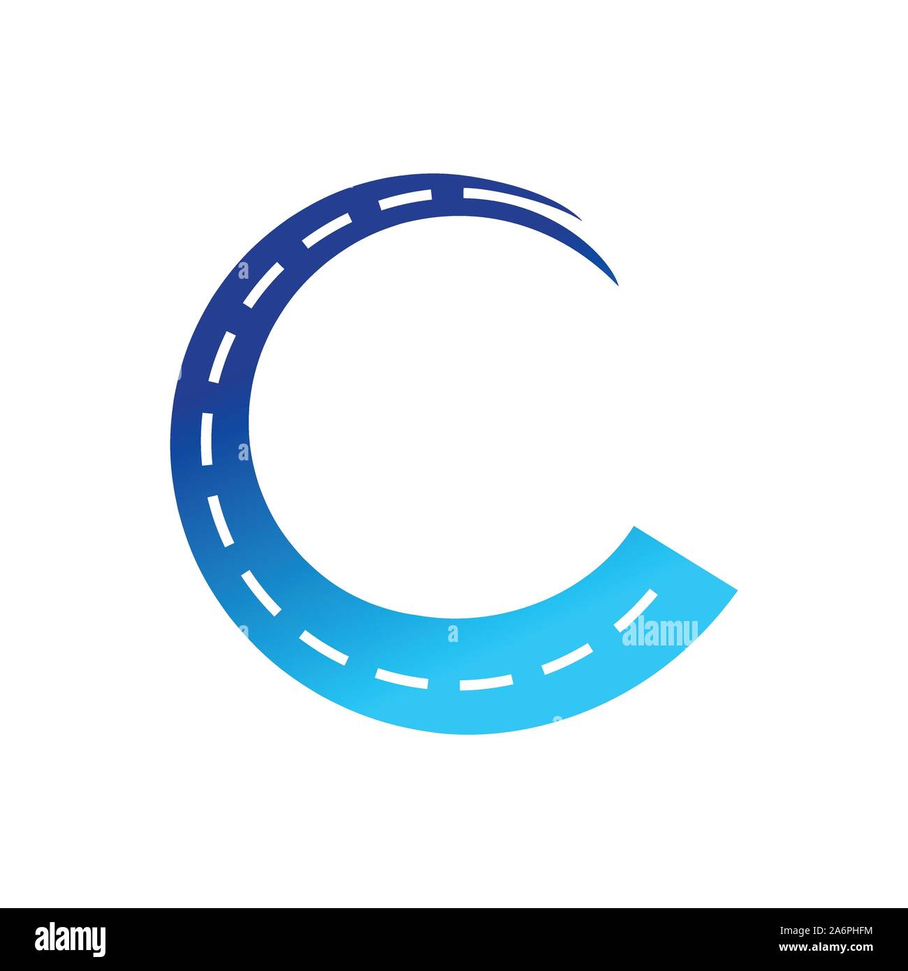 Highway Coating Initial C Vector Symbol Graphic Logo Design Template Stock Vector