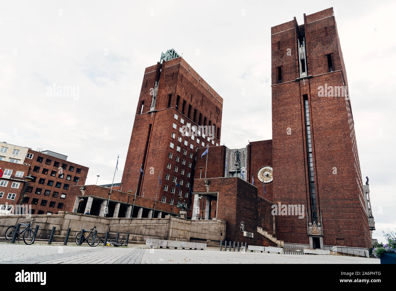 Oslo, Norway - August 11, 2019: Oslo City Hall. It houses the city council Stock Photo