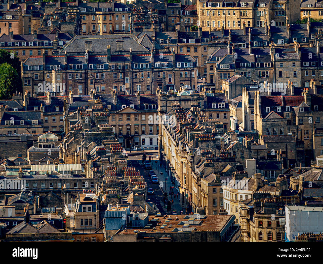 Bath city, Somerset, UK. Viewed from Alexandra Park. Stock Photo