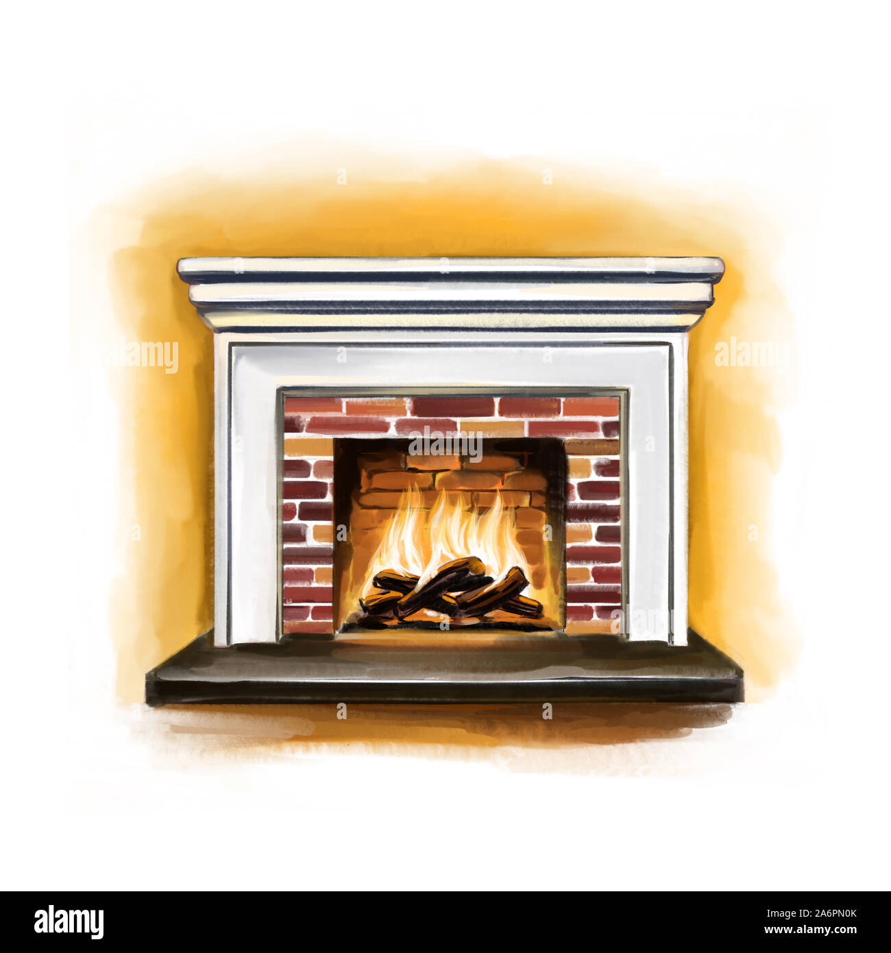 Fireplace Painting Art Fireplace World