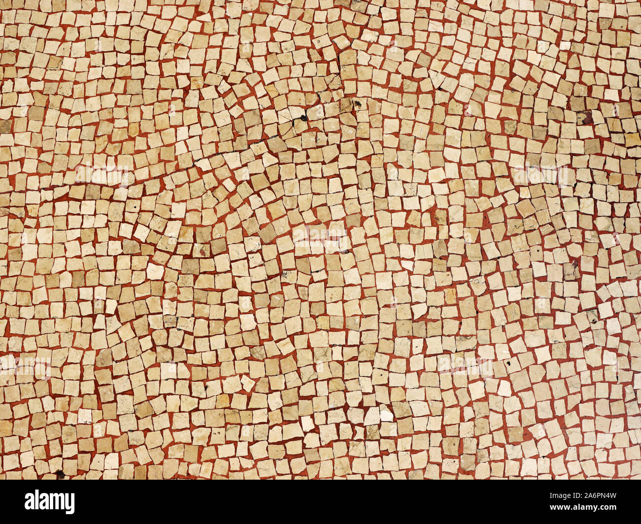 Mosaic flooring of multicolored small stones Stock Photo