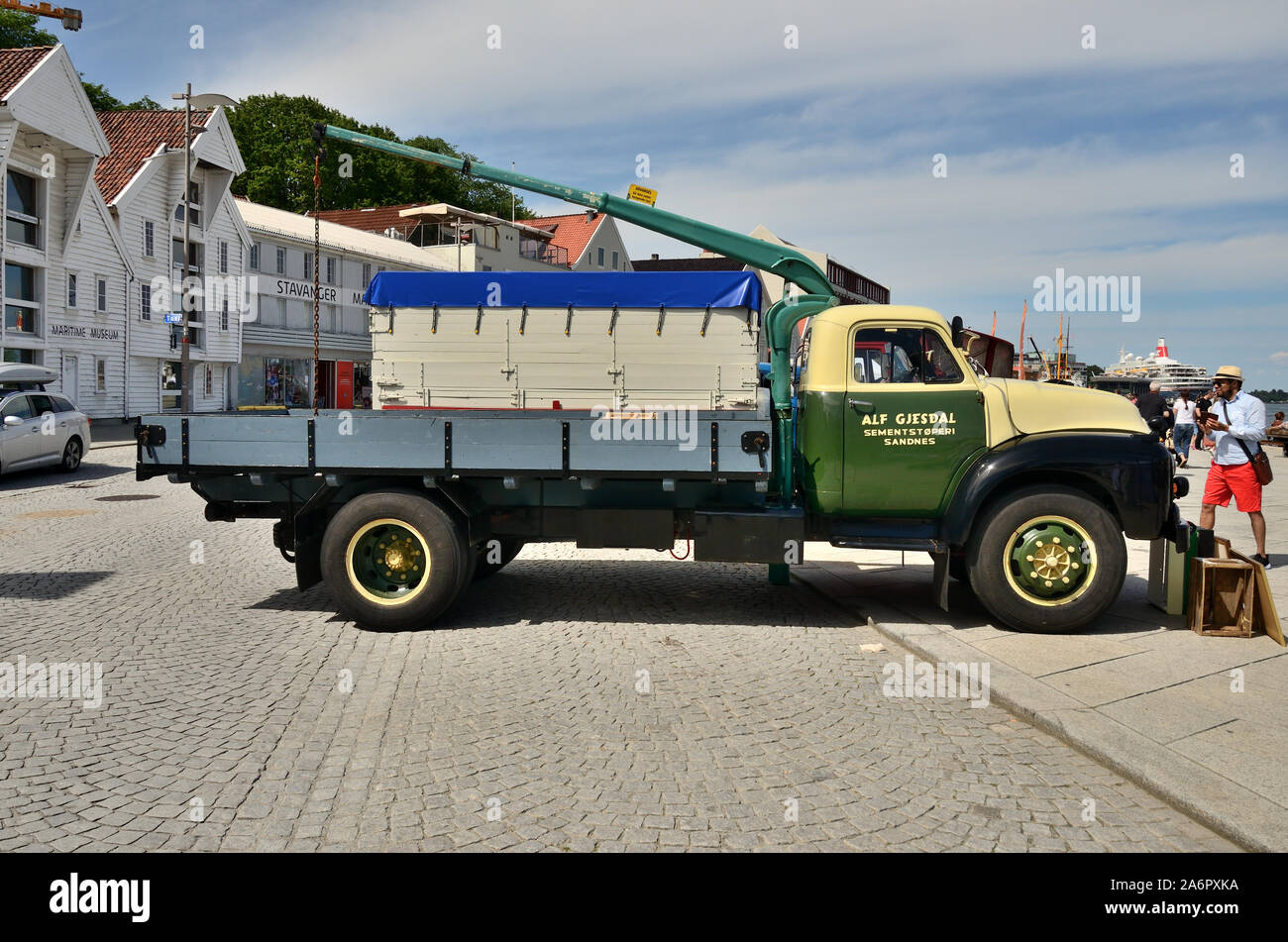 A Bedford Lorry in Stavanger Stock Photo