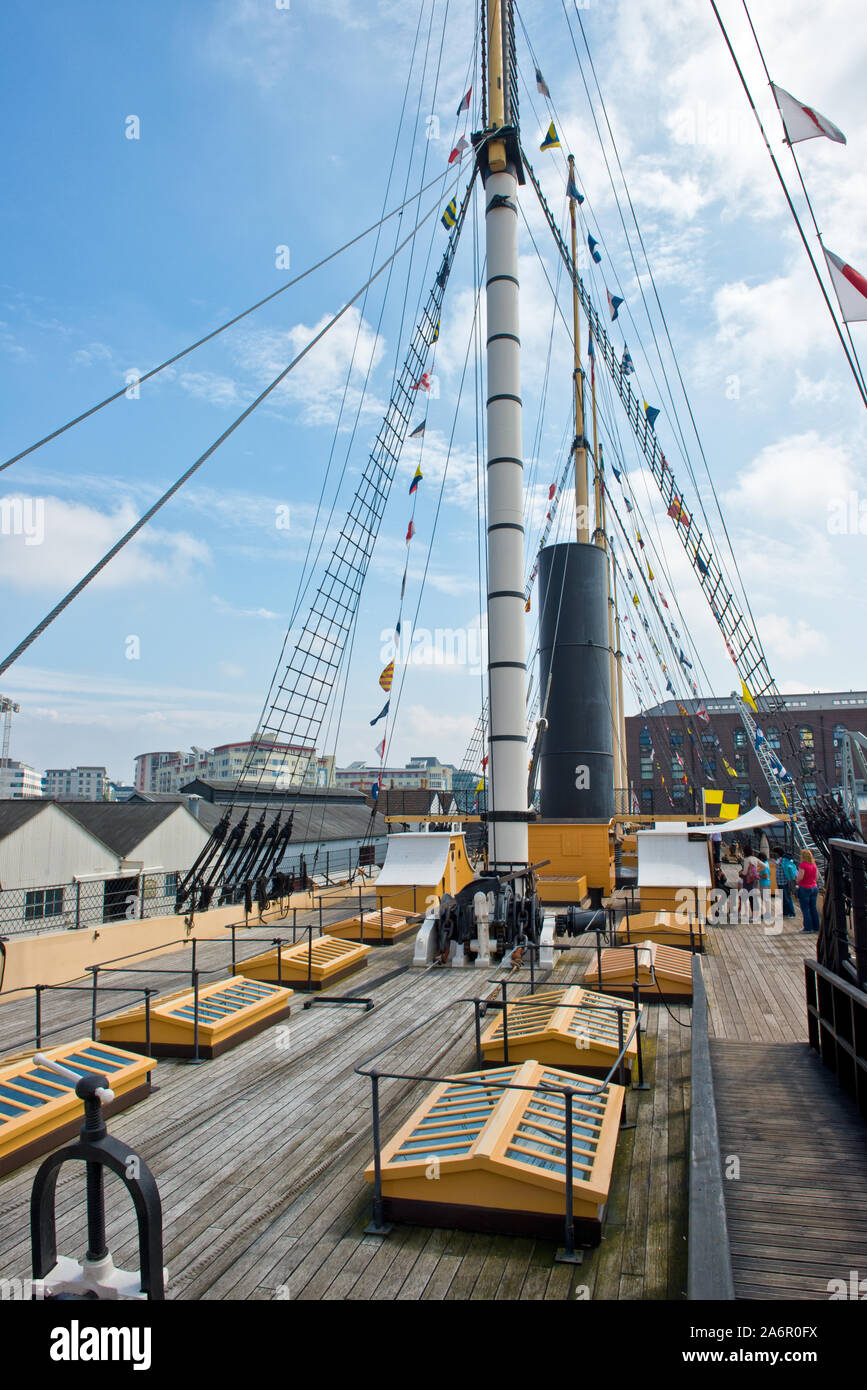 Deck of SS Great Britain steamship museum Stock Photo