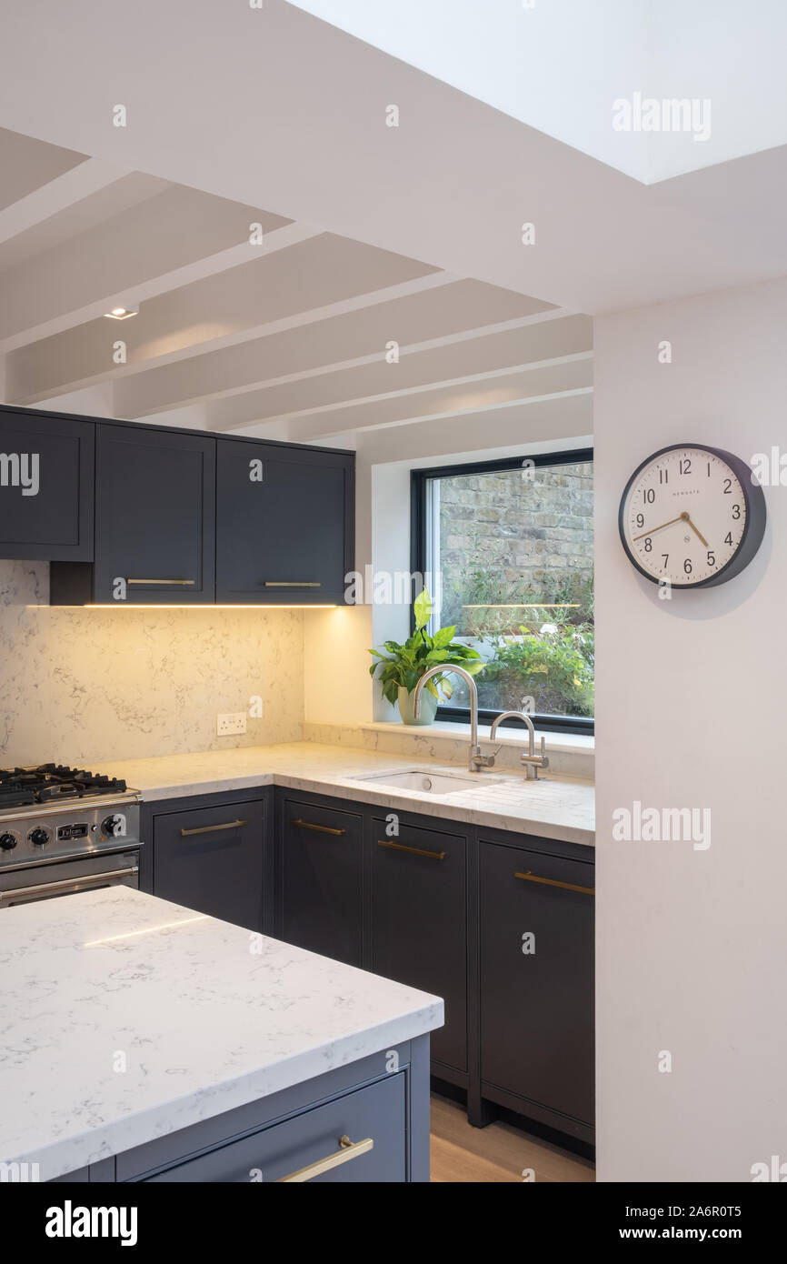 Refurbishment and extension of a house in Clapham by Prewett Bizley Architects Stock Photo