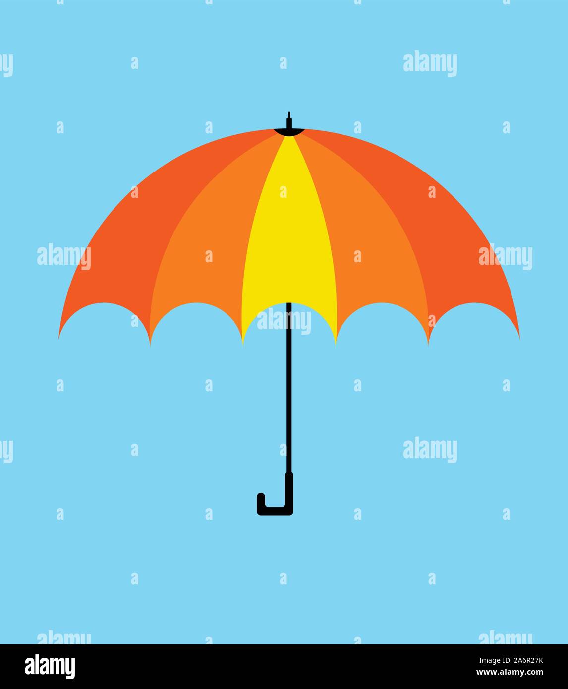 Orange umbrella icon design. vector illustration Stock Vector