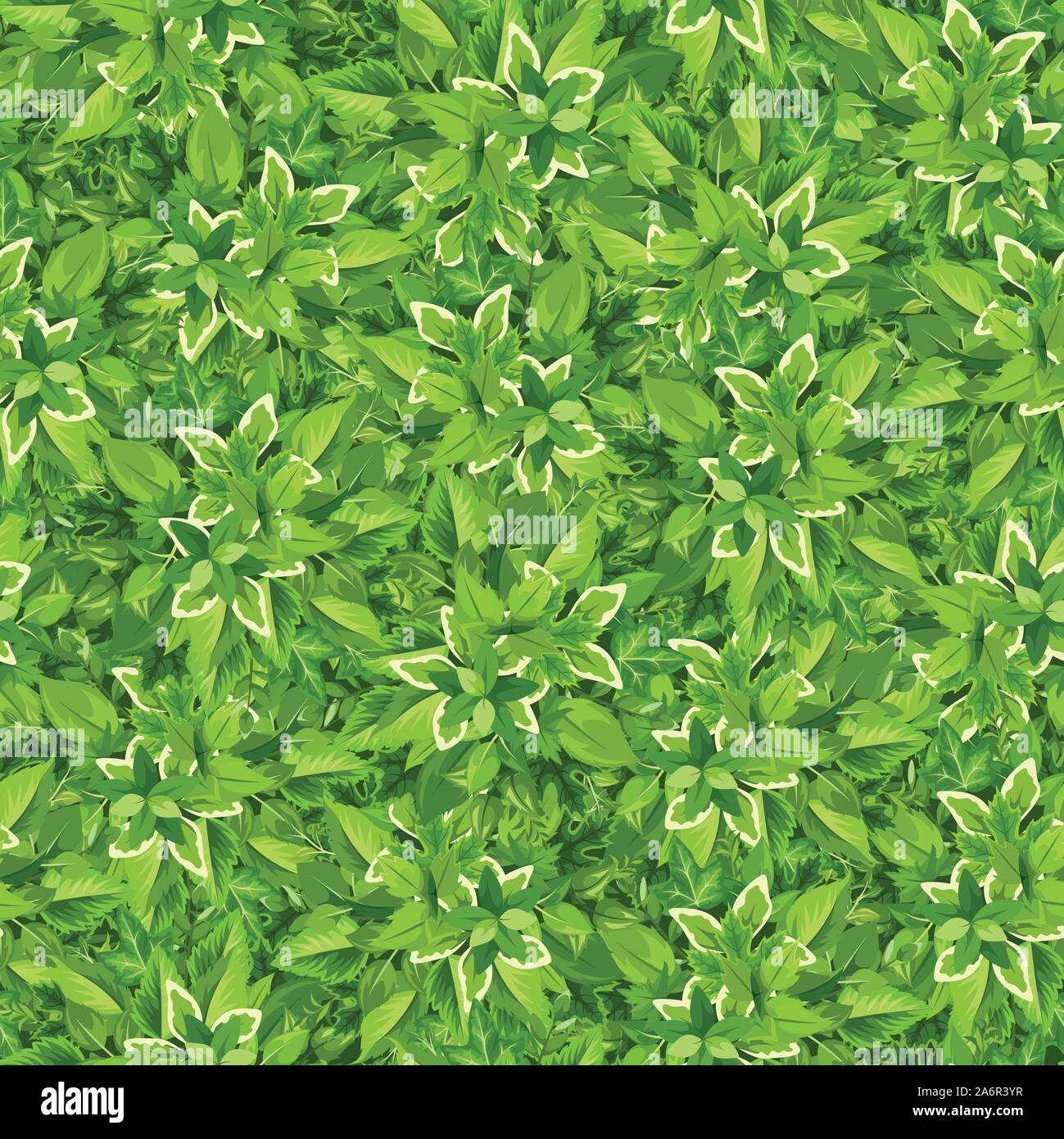 Vector seamless background with green leaves Stock Vector Image & Art ...