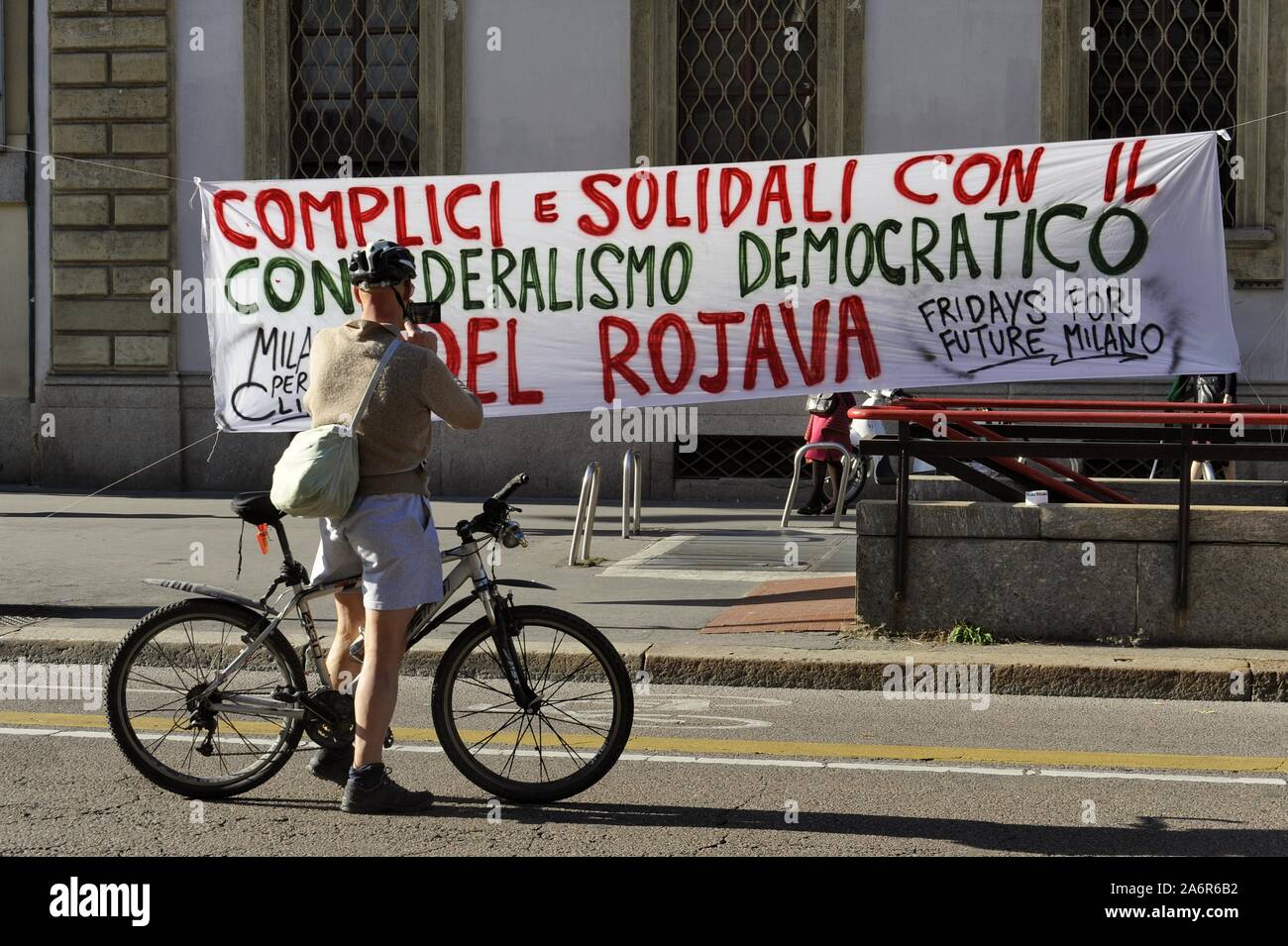 Milan (Italy), 26 October 2019, demonstration in support of the Kurdish people Stock Photo