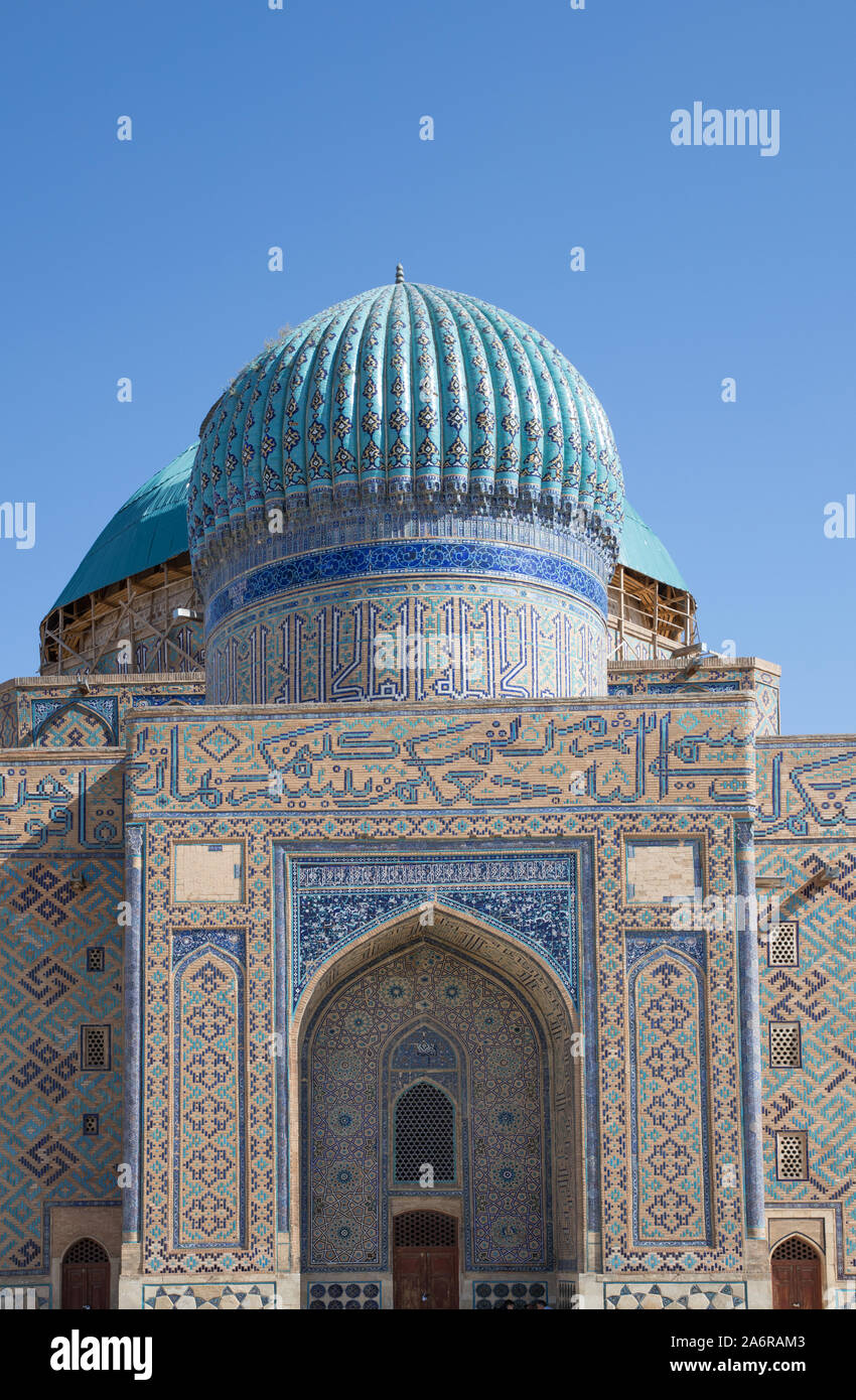 mausoleum of sufi saint khoja ahmed yassawi in turkistan kazakhstan Stock Photo