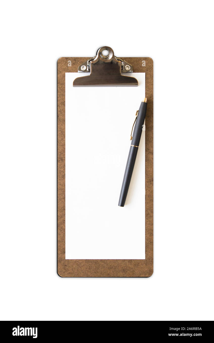 clipboard mock up on marble background isolated Stock Photo