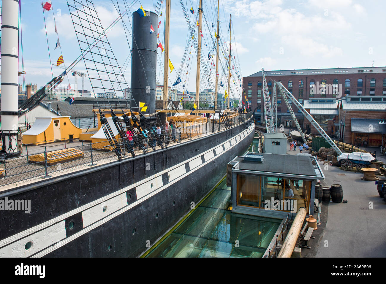SS Great Britain steamship museum in dry dock. Bristol, England Stock Photo
