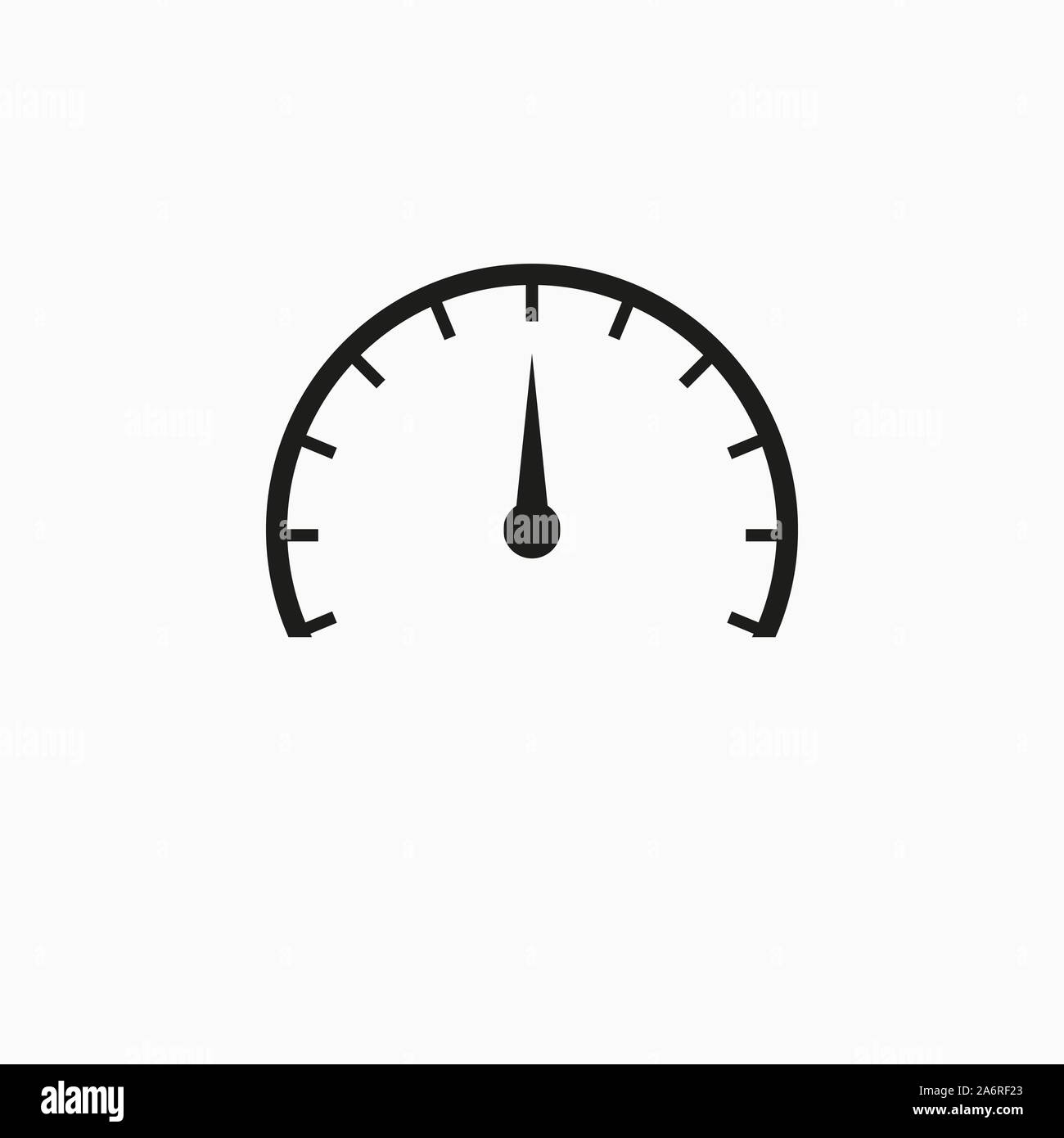 Speed, speedometer icon. Vector illustration, flat design Stock Vector