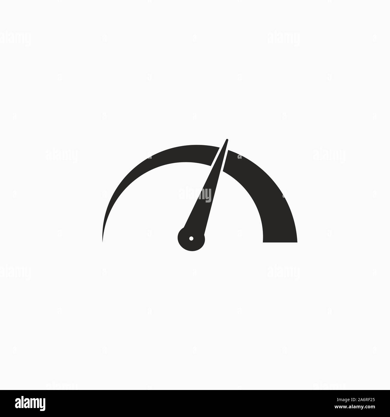 Speed, speedometer icon. Vector illustration, flat design Stock Vector