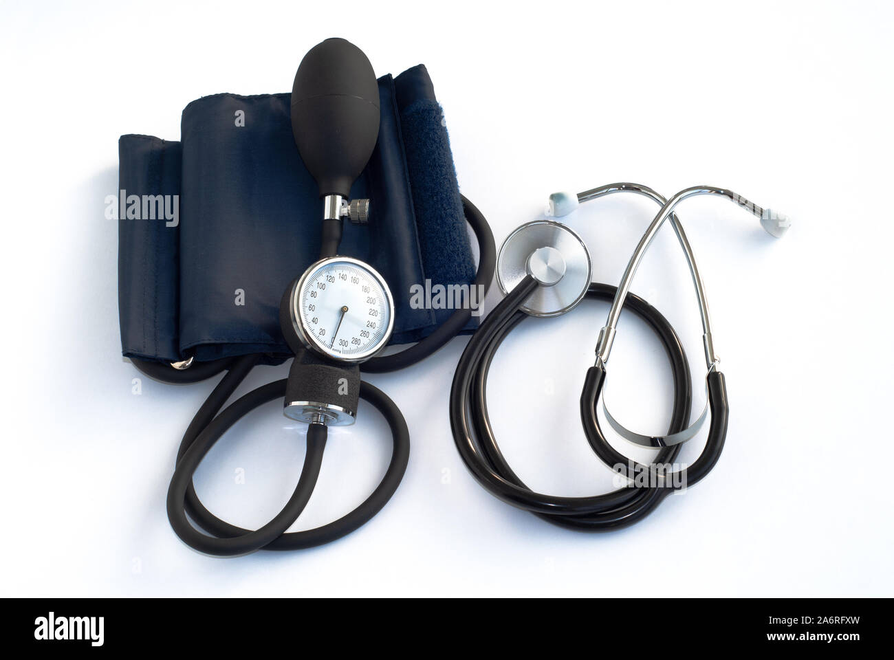 Doctor's stethoscope and sphygmomanometer, to measure blood pressure