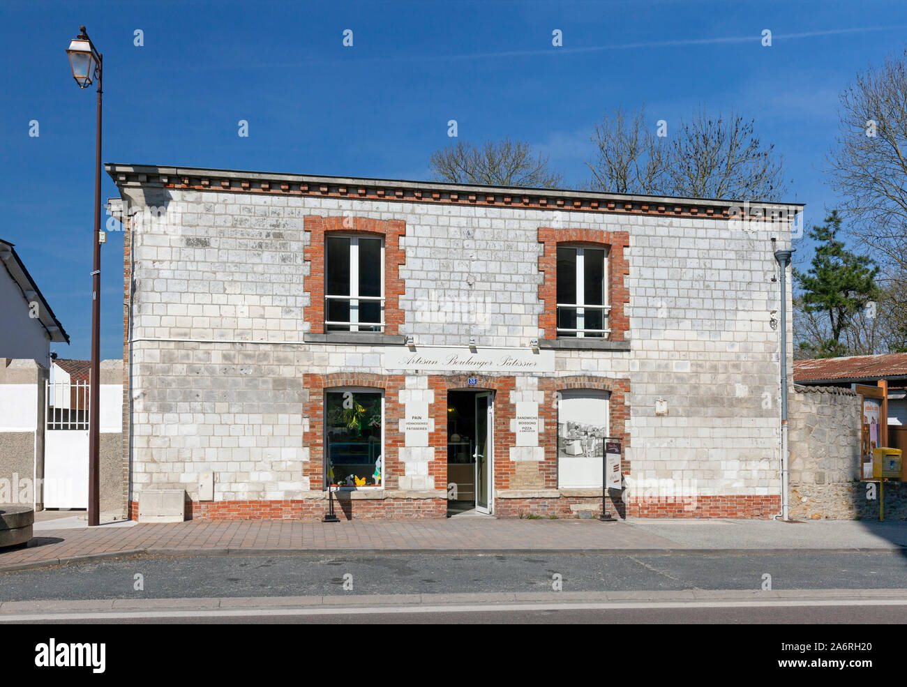 Europe, France, Grand Est, L'Epine, Artisan Boulanger Patissier (Baker's Shop) on Rue du Luxembourg Stock Photo