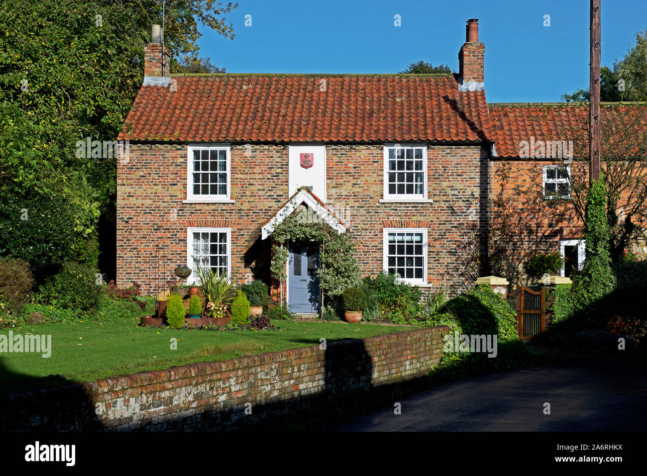 House and garden in Market Weighton, East Yorkshire, England UK Stock