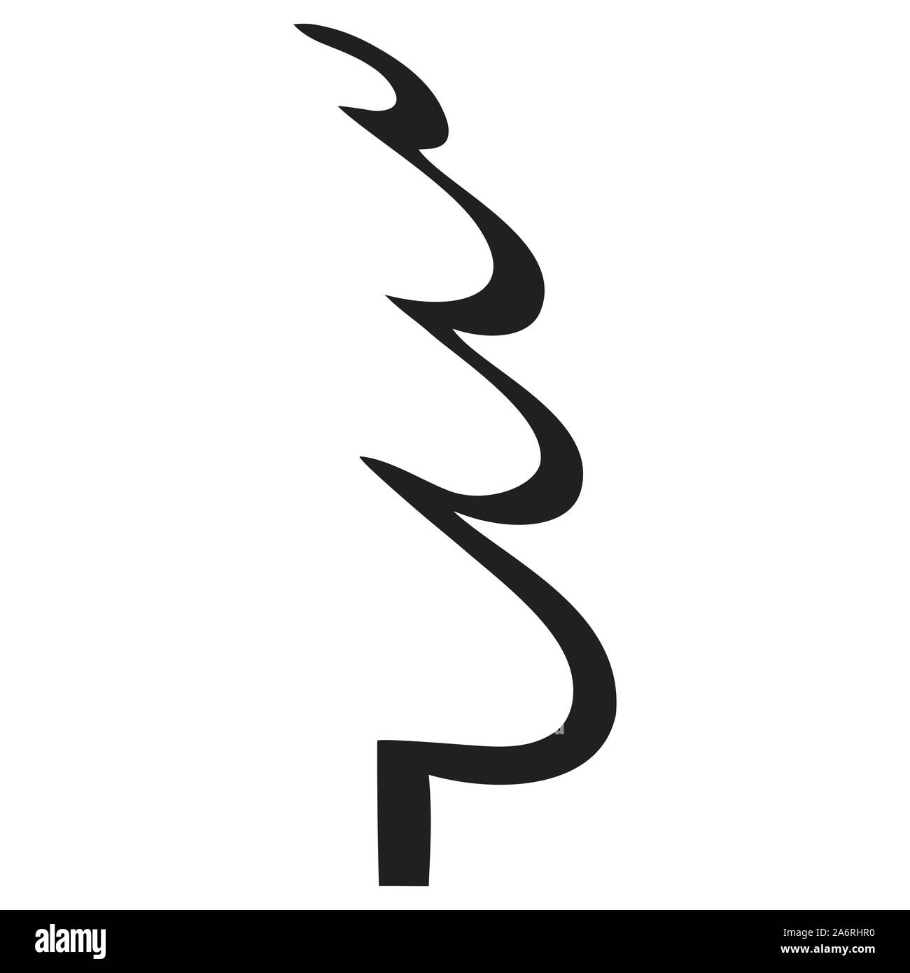 Black and white simple vector icon of a tree Stock Vector Image & Art ...