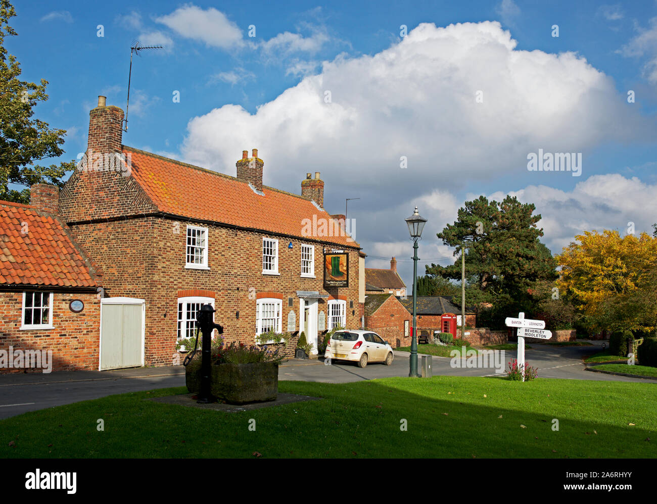 The Wellington Inn, in the village of Lund, East Yorkshire, England UK