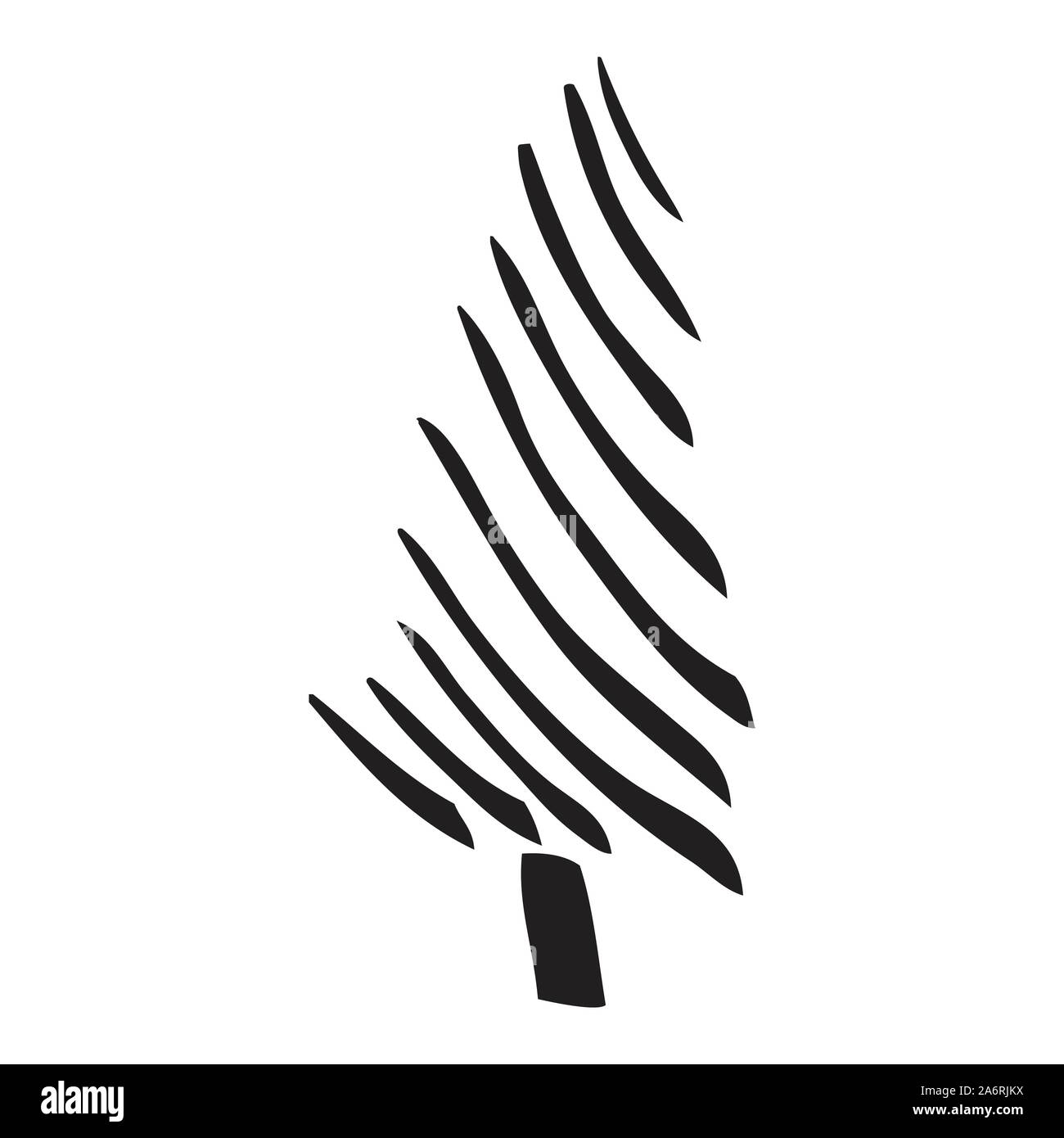 Black and white simple vector icon of a tree Stock Vector Image & Art ...
