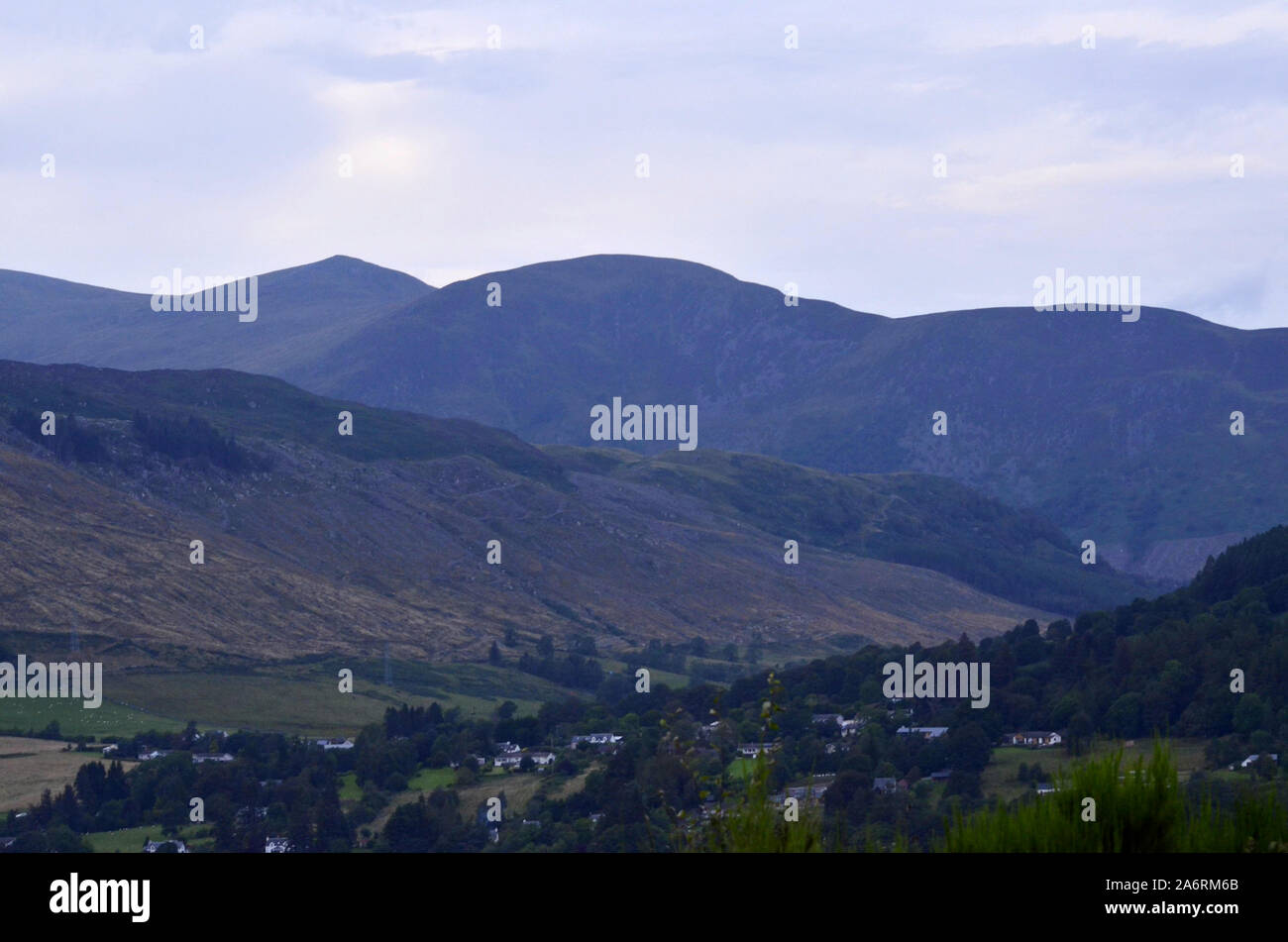 Landscape of the Scottish Highlands near Loch Tay Perth and Kinross