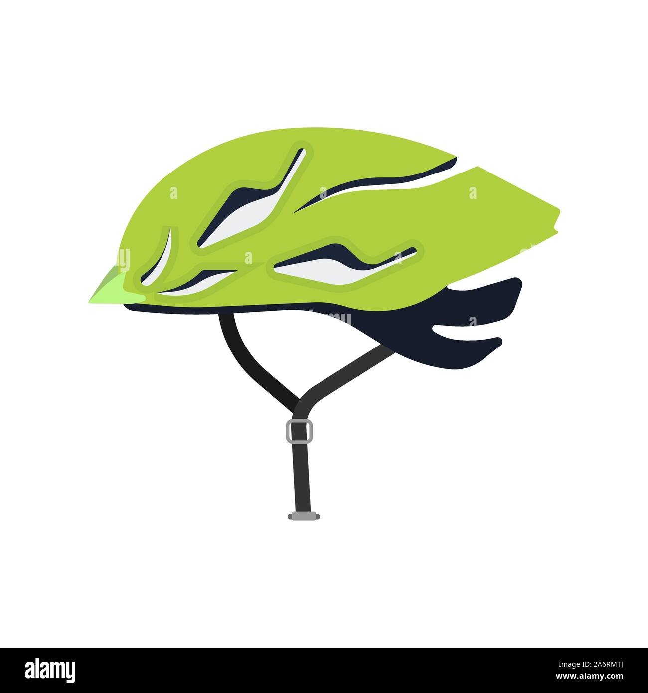 Bicycle helmet vector sport flat icon cycle. Bike safety activity head race protection. Crash hat person equipment transport Stock Vector