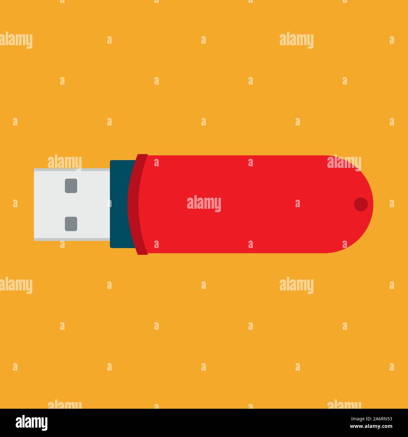 USB flash drive vector flat icon electronic. Data memory computer connect.  Red portable storage gadget hardware PC Stock Vector Image & Art - Alamy