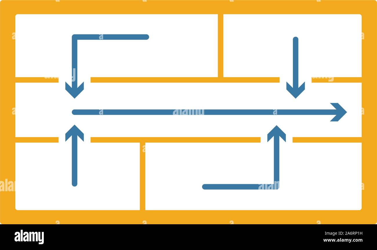 Evacuation Scheme icon. Simple flat element from fire safety collection. Creative evacuation scheme icon for templates, software and apps Stock Vector