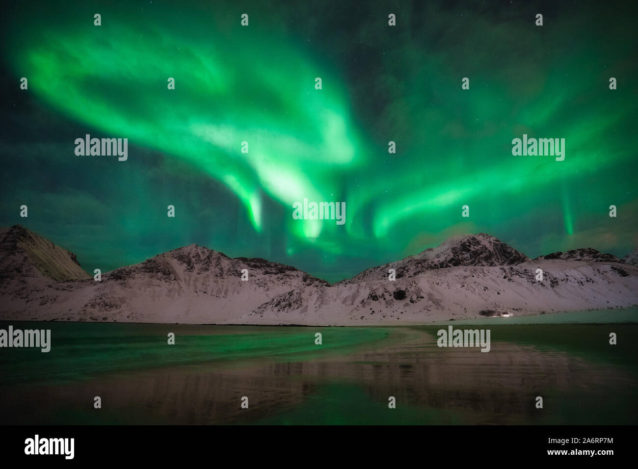 northern lights dancing in the skies of norway Stock Photo - Alamy