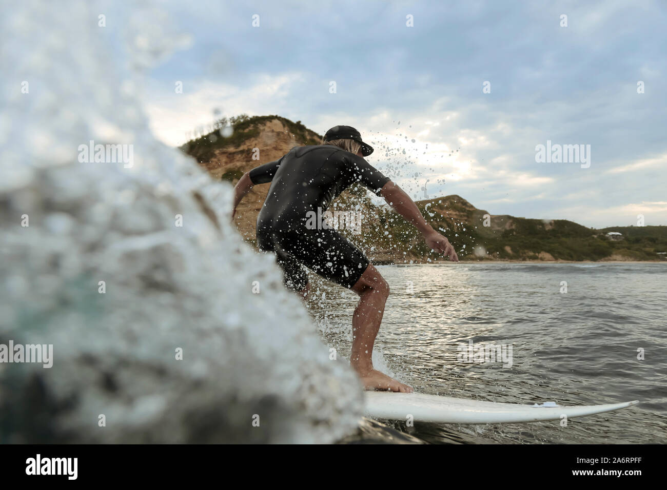 Surfer on a wave Stock Photo