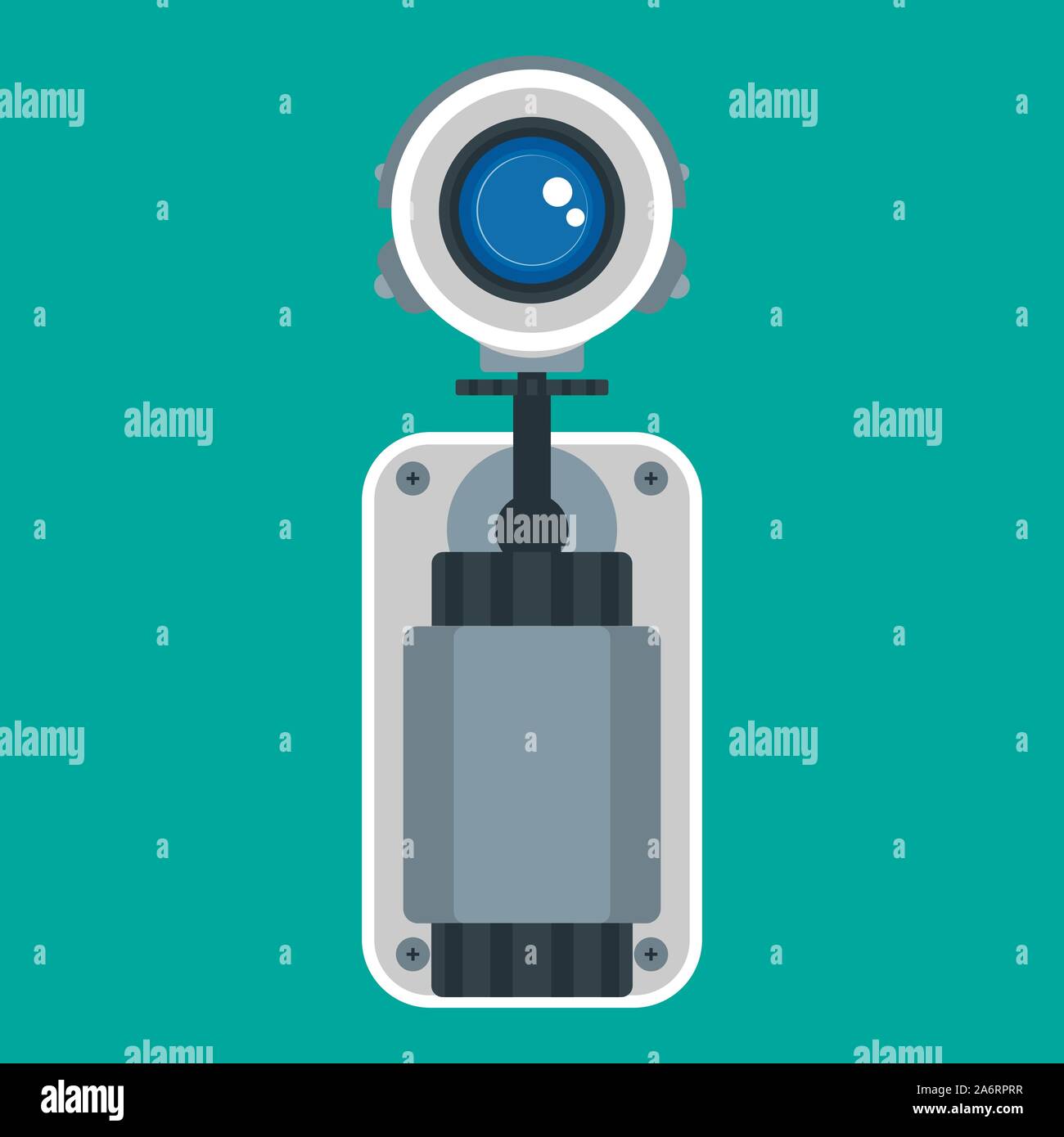 Surveillance camera vector icon protection control. CCTV video security ...