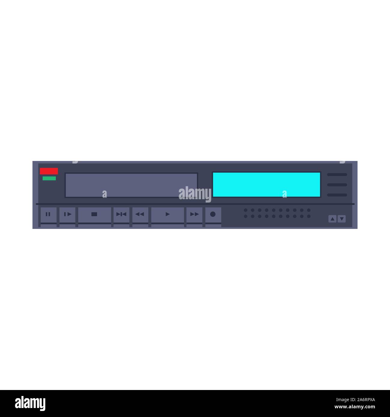 DVD player electronic illustration vector icon. Digital disc black equipment cinema and music