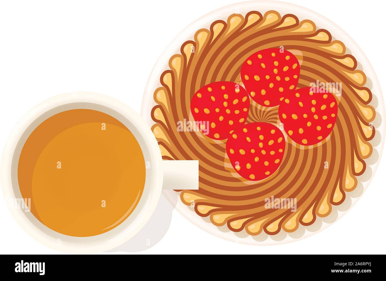 Strawberry dessert icon, isometric style Stock Vector