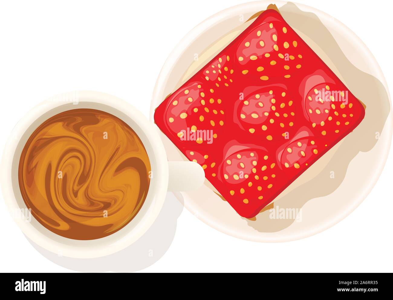 Strawberry cheesecake icon, isometric style Stock Vector