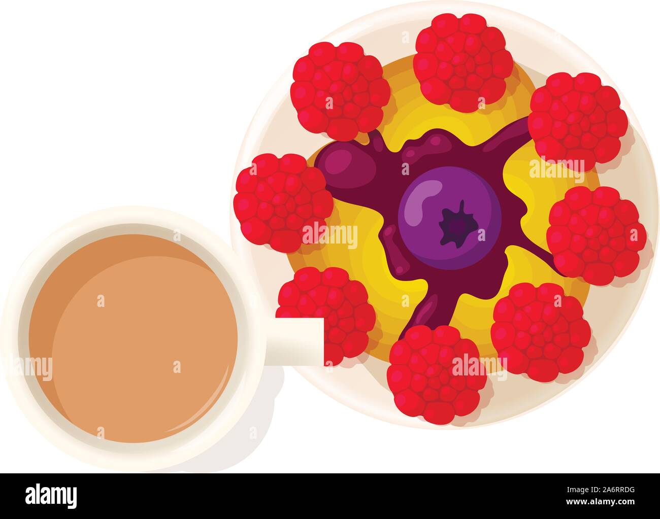 Perfect breakfast icon, isometric style Stock Vector