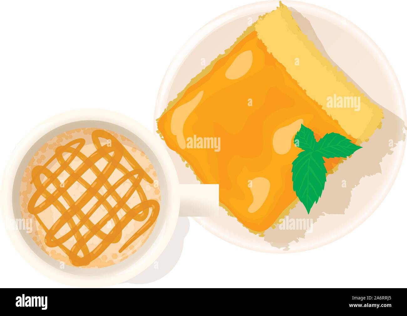Apricot cheesecake icon, isometric style Stock Vector