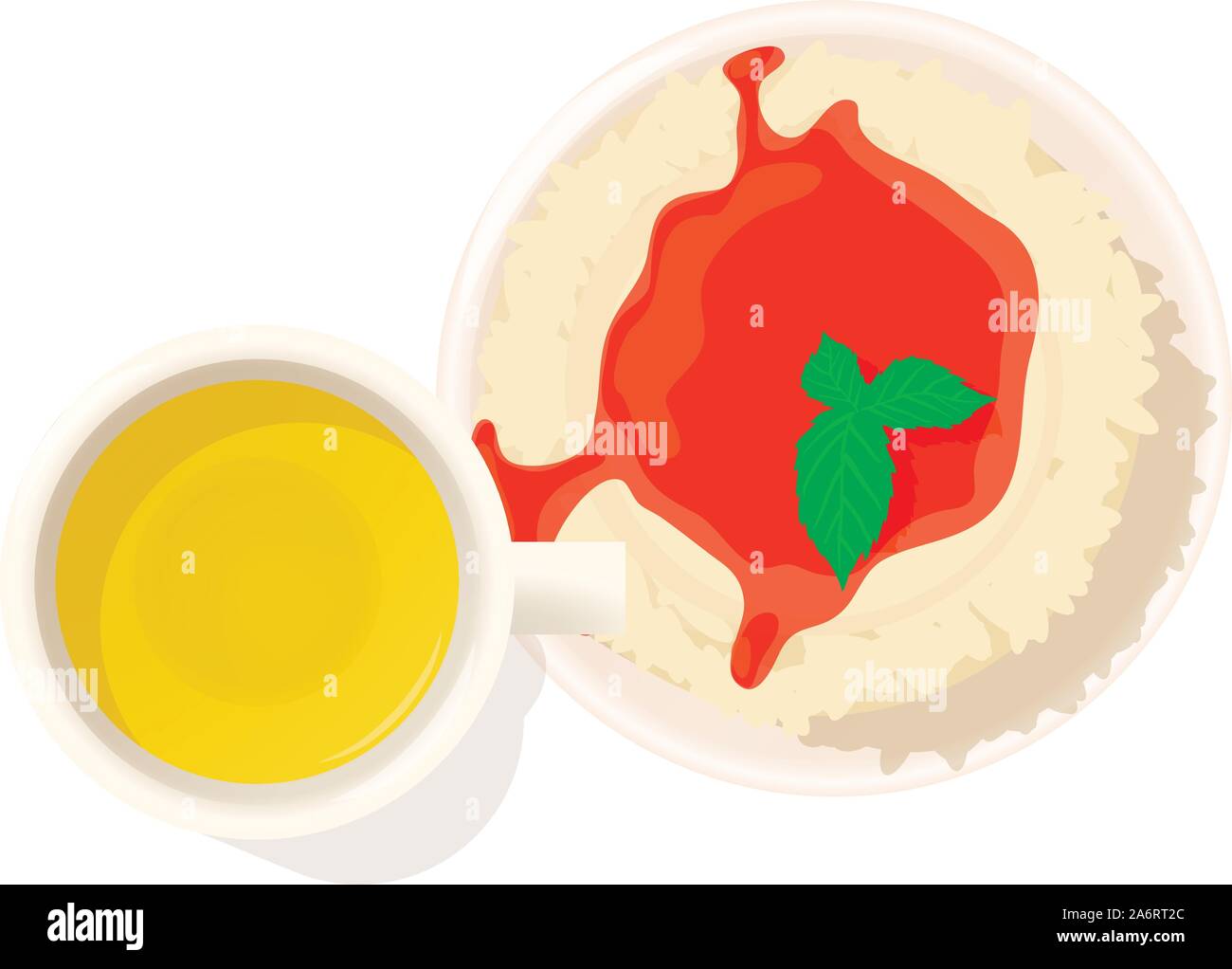 Panna cotta icon, isometric style Stock Vector