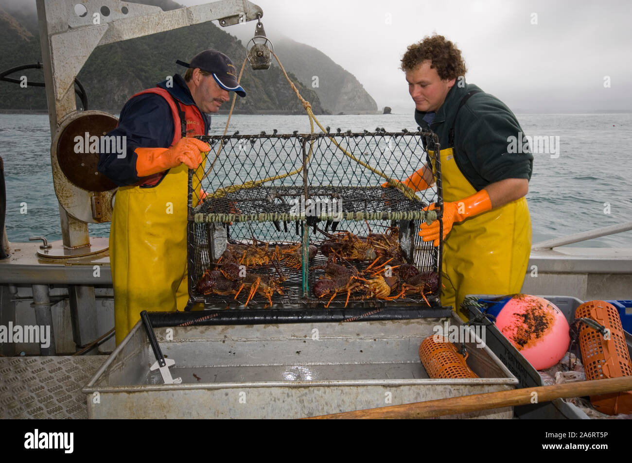 Crayfishing boat Mystique operating out of South Bay, Kaikoura, New