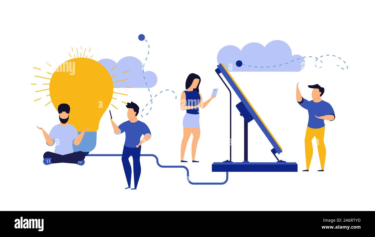Eco energy vector alternative ecology illustration clean environment ...