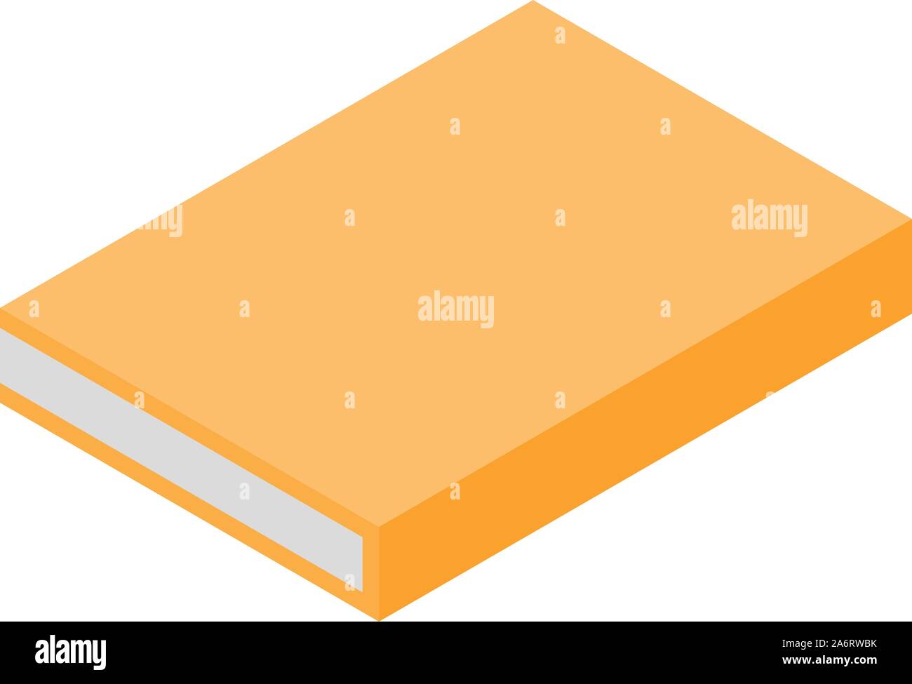 Yellow book icon, isometric style Stock Vector