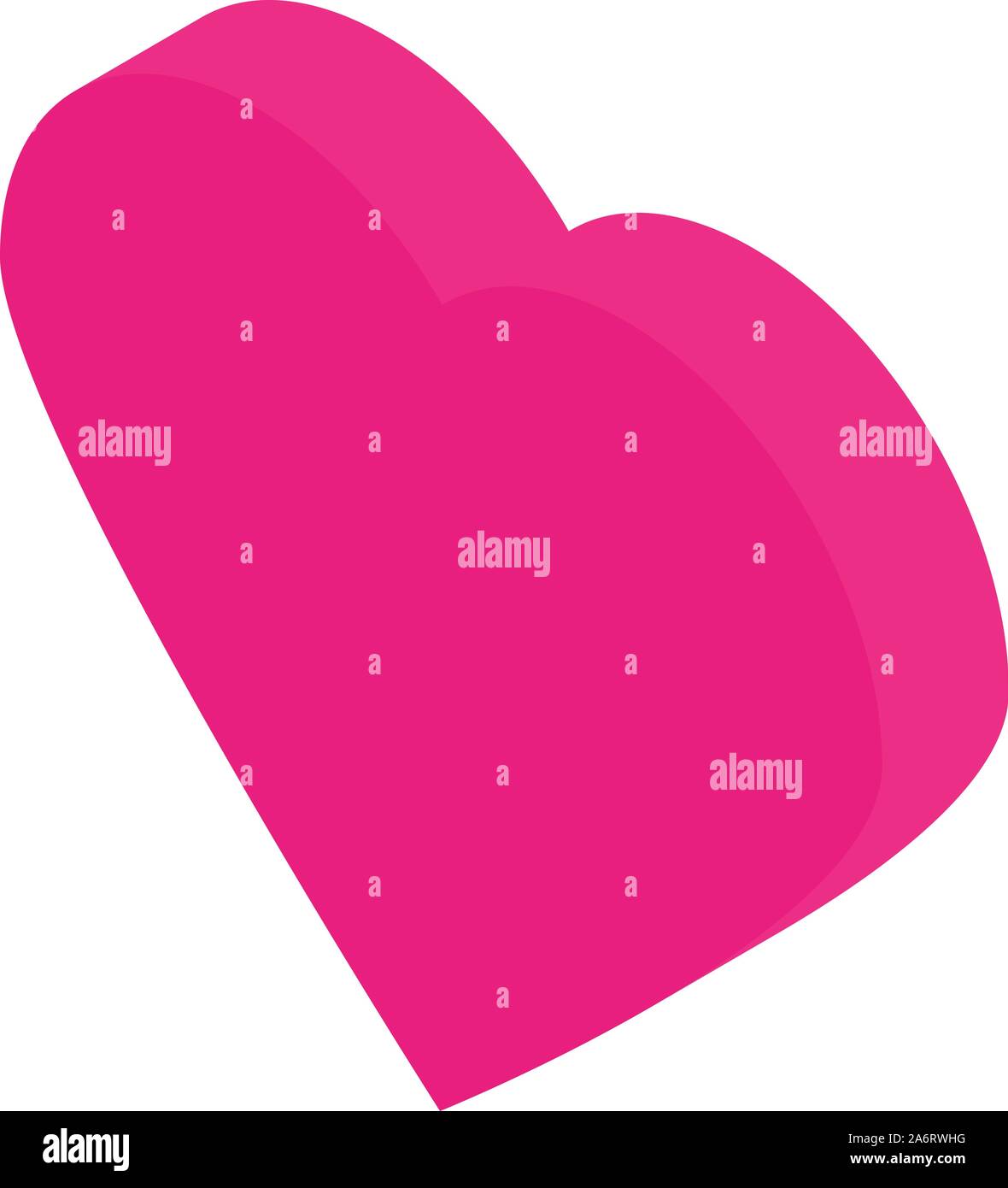 Pink heart icon, isometric style Stock Vector Image & Art - Alamy