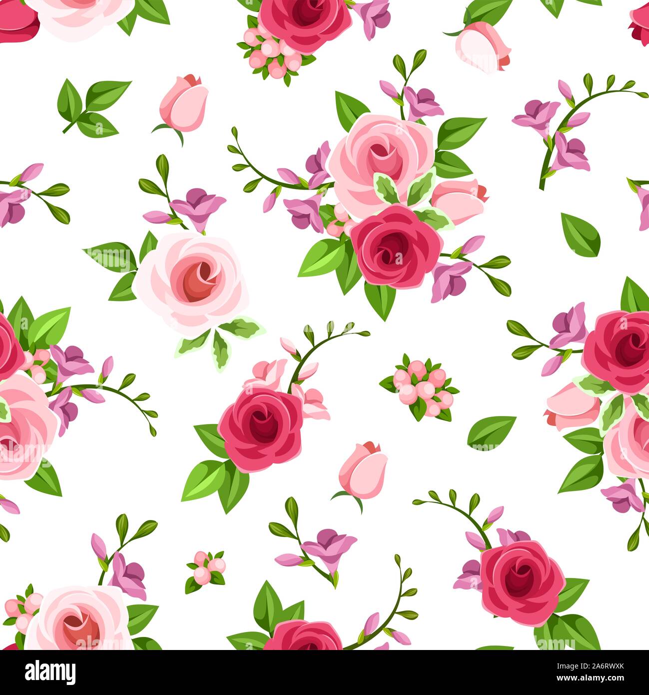 Pink Rose Floral Pattern