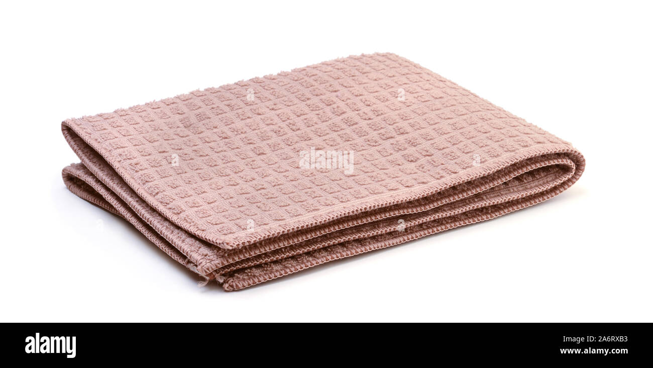 Towel for dishes isolated on a white background Stock Photo