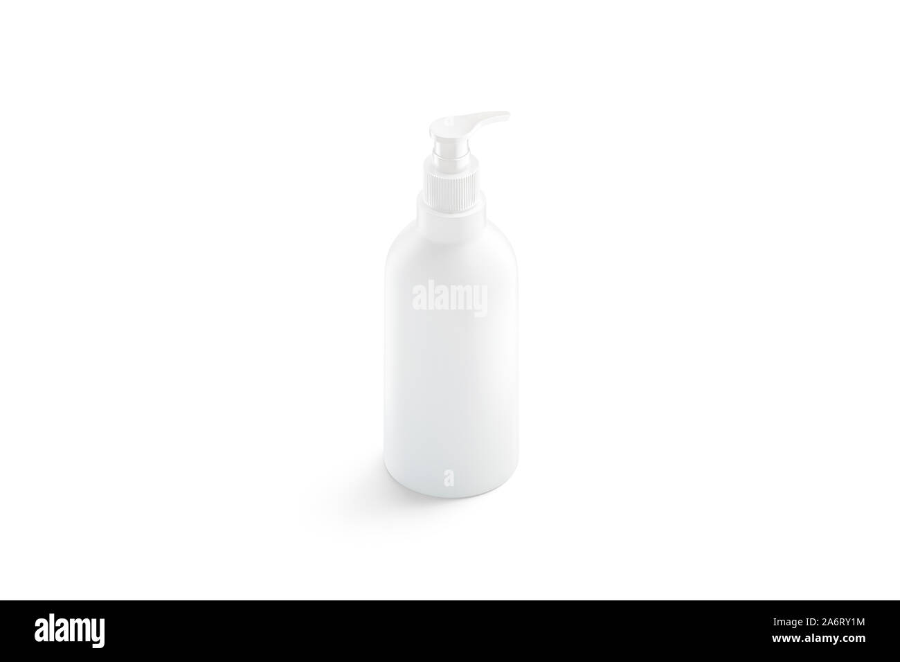 Blank white foam pump bottle with dispenser mockup, isolated Stock