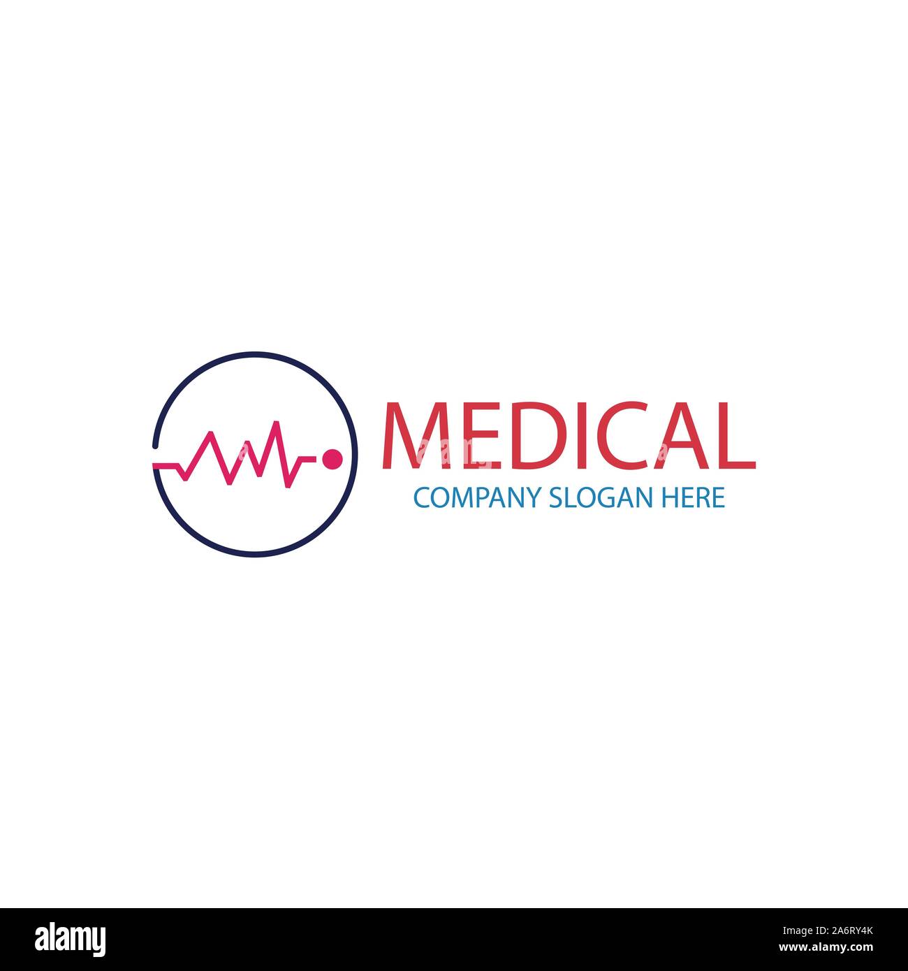 Medical logo concept. Health care design element. Heartbeat icon. - vector Stock Vector