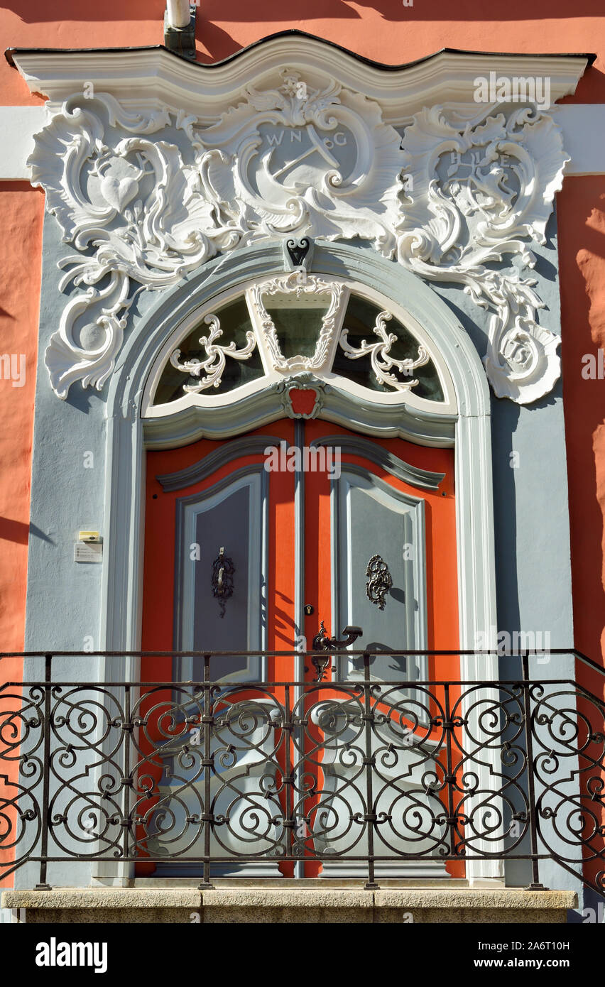 Door in the Old Town of Tallinn, a Unesco World Heritage Site. Tallinn, Estonia Stock Photo