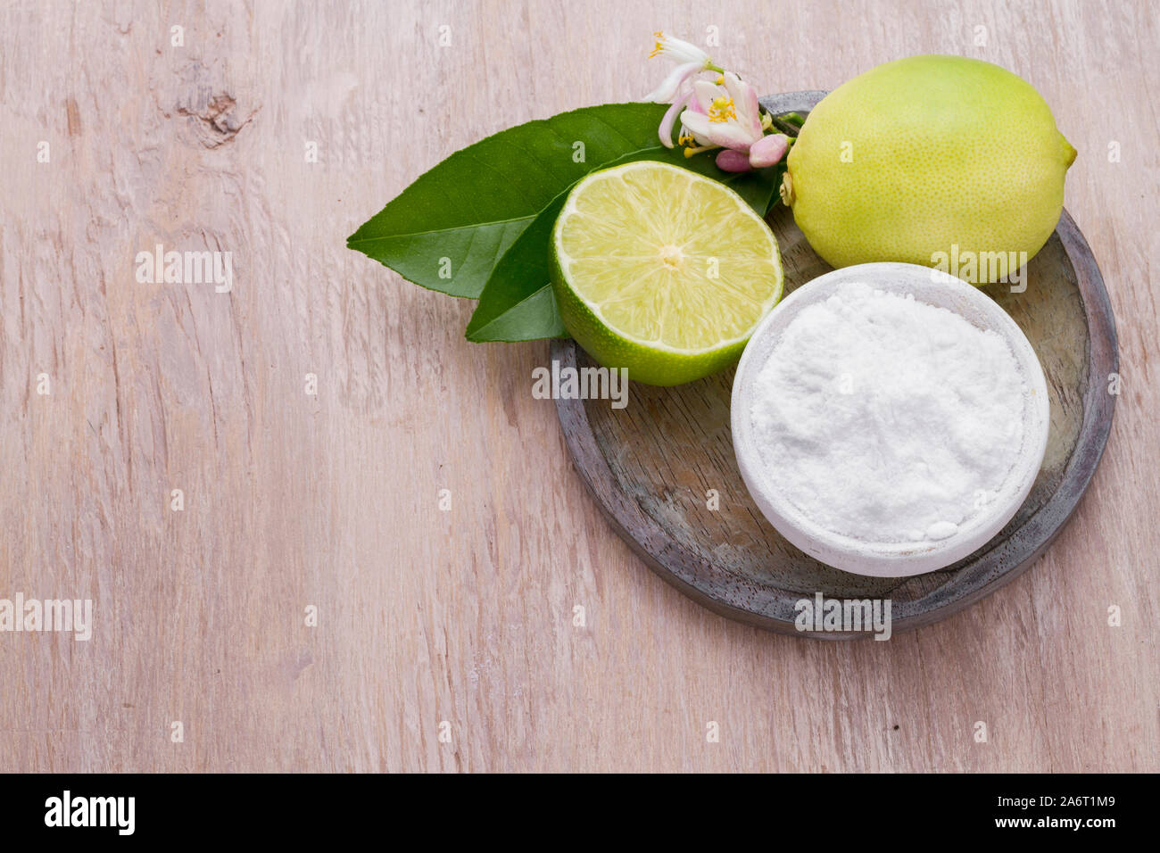 lemon-and-baking-soda-on-the-table-stock-photo-alamy
